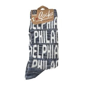 Robin Ruth Philadelphia Navy Blue White Knit Crew Socks Philly City Pride SKPH08